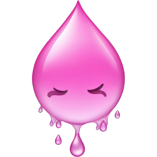 Pink water droplets  emoji