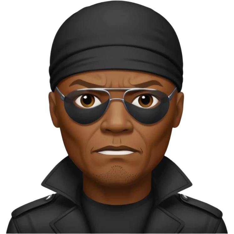 Nick Fury Samuel L. Jackson one eye covered with eye patch emoji