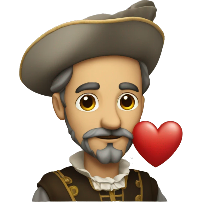Cervantes holds his heart in his hand emoji