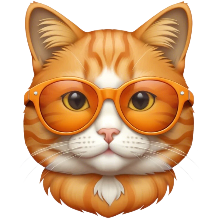 Orange cat with sunglasses  emoji