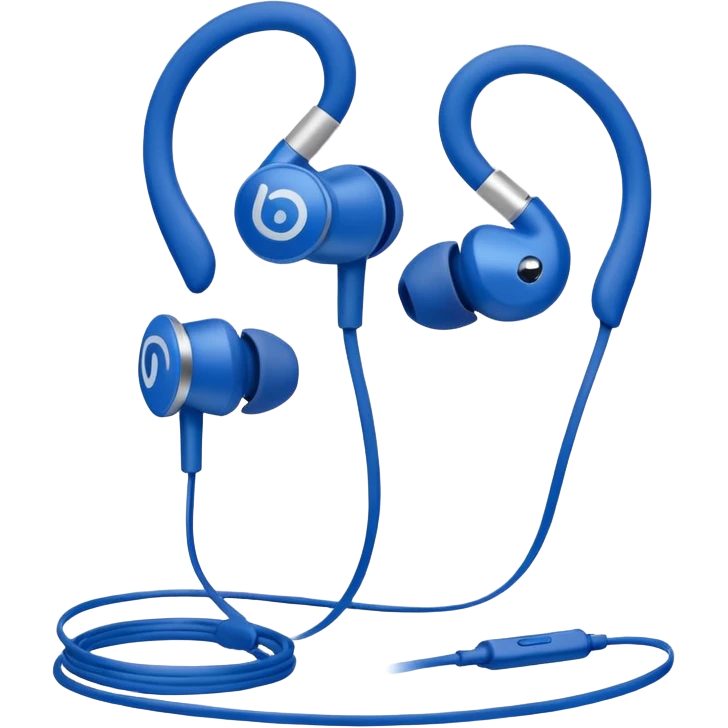 blue wired earbuds emoji
