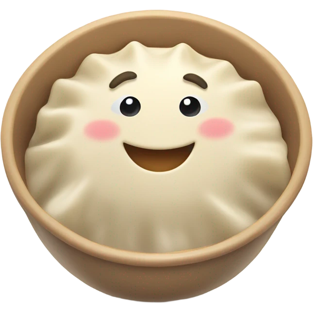 Cute soup dumpling face emoji