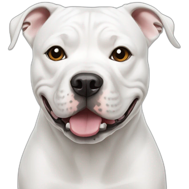 white staffordshire bull terrier emoji