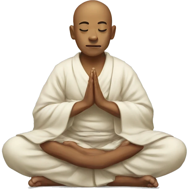 Meditating monk emoji