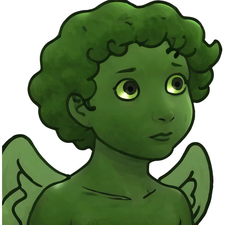 Angel with curly air emoji