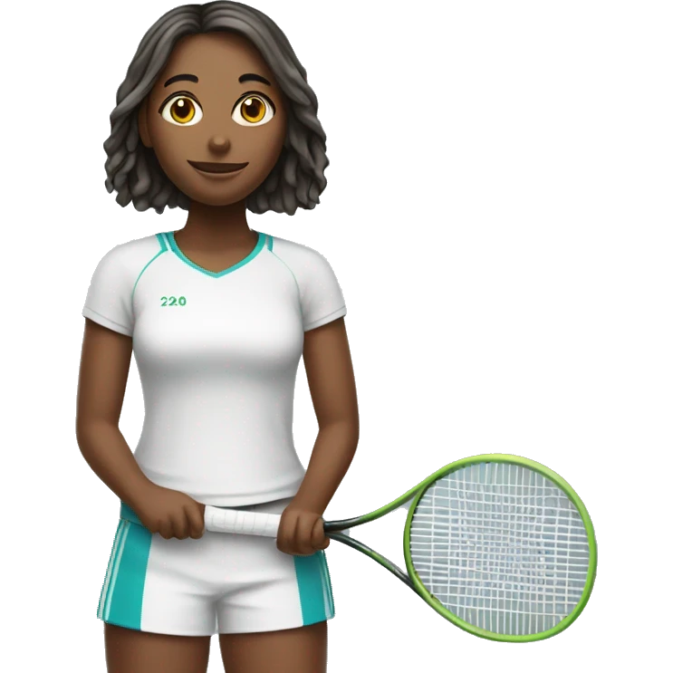 Girl with tennis Racket  emoji