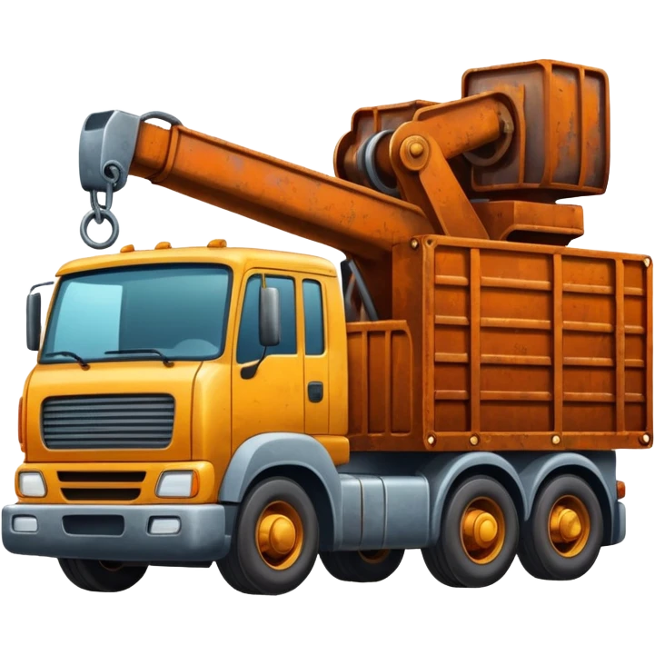 truck load with machine emoji