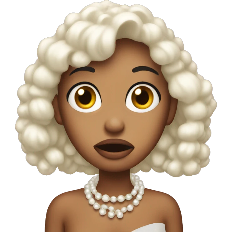 Karen with pearls shocked emoji