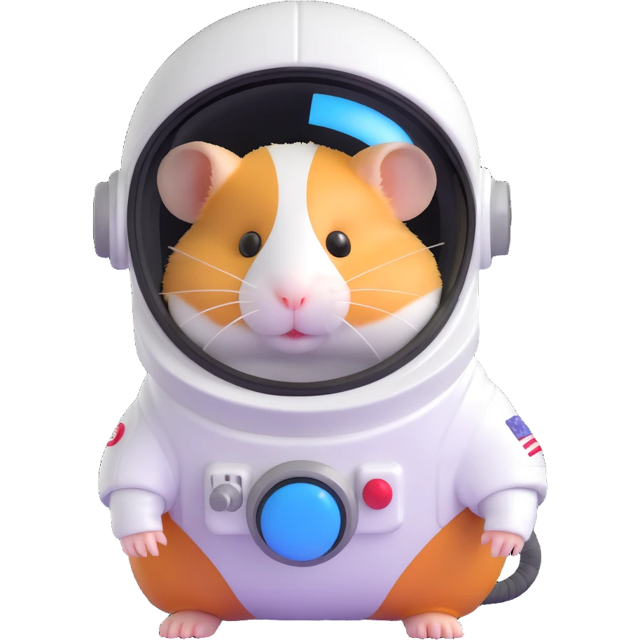 cute hamster astronaut with helmet emoji