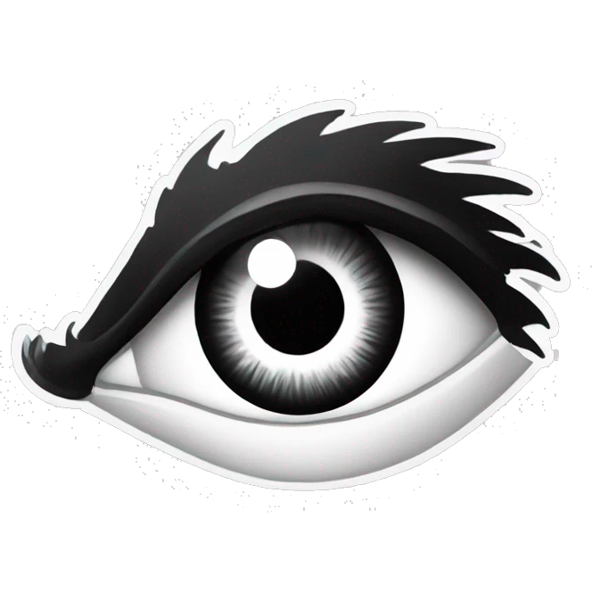 Phoenix eye black and white emoji