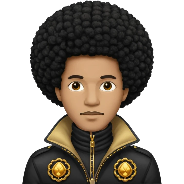 Homme noir avec un afro et style  emoji