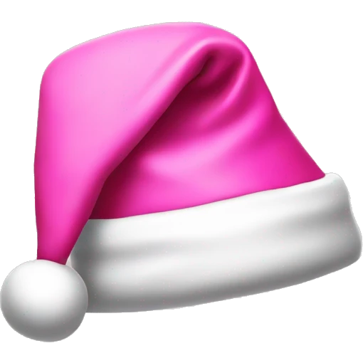 Pink Santa hat emoji