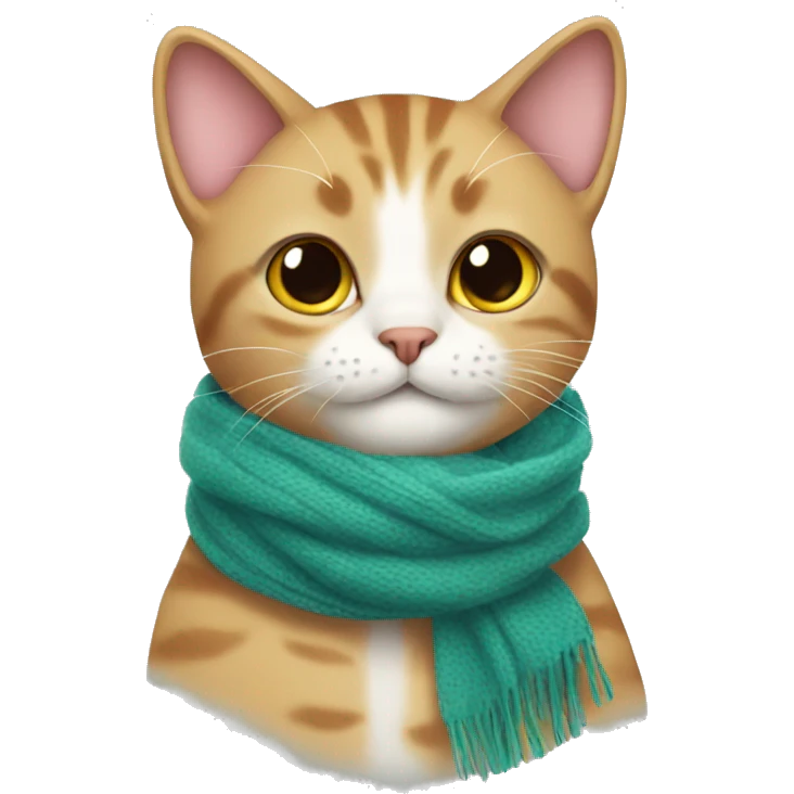 cat wearing scarf emoji