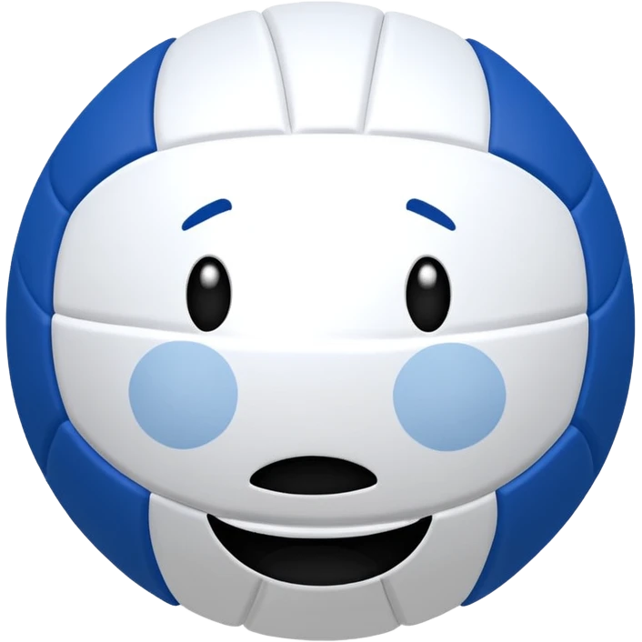 volleyball with frowny face bc game LOSS oh no emoji