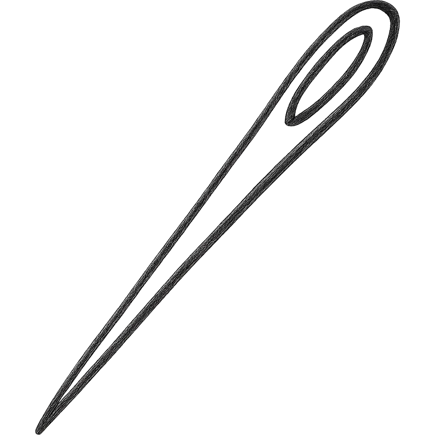 hand drawn outlined sewing needle icon emoji