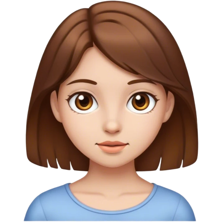 A young girl with brown hair emoji