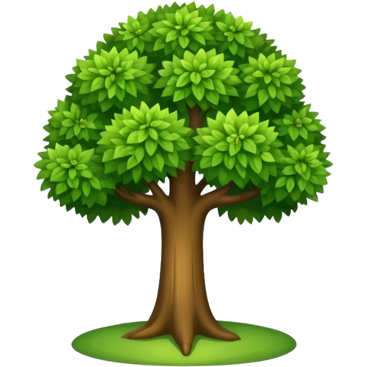 árbol frondoso celebrando el Día del Árbol emoji