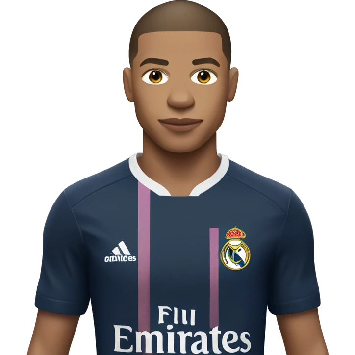 Mbappe with Real Madrid jersey emoji