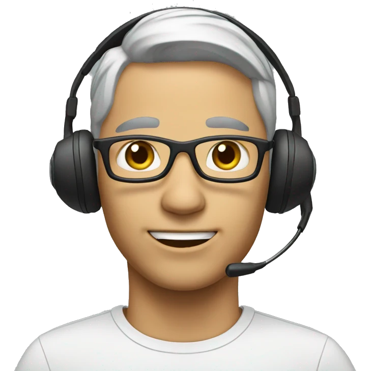 person with headset emoji