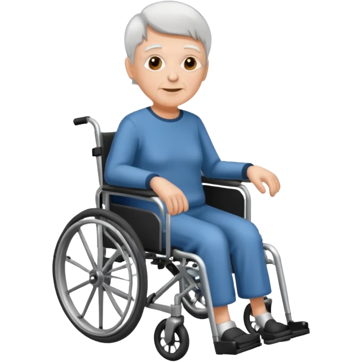 Disabled elderly in a wheelchair  emoji