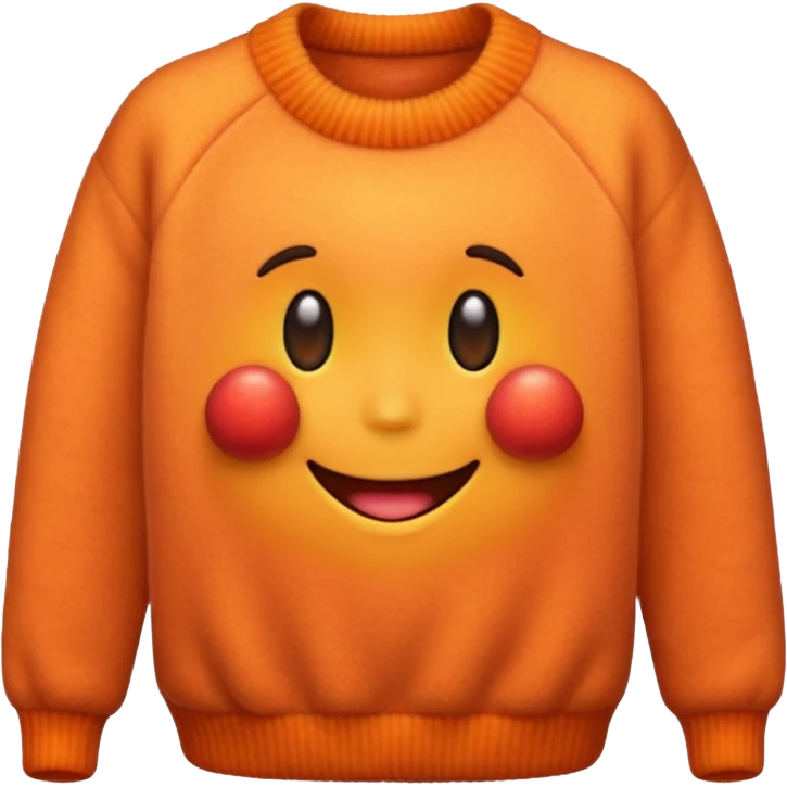 emoji of an peach that wears sweater emoji