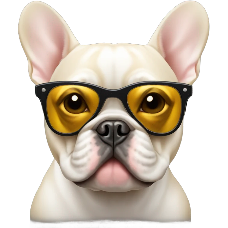 Bulldog french sunglasses emoji
