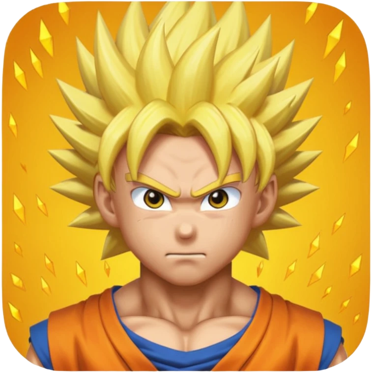 Goku's transformation with yellow hair emoji emoji