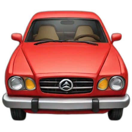 Auto rojo emoji