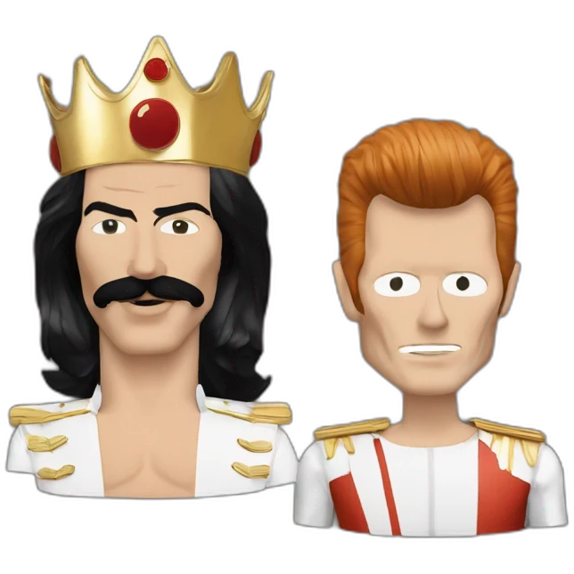Freddie Mercury and David Bowie closeup emoji