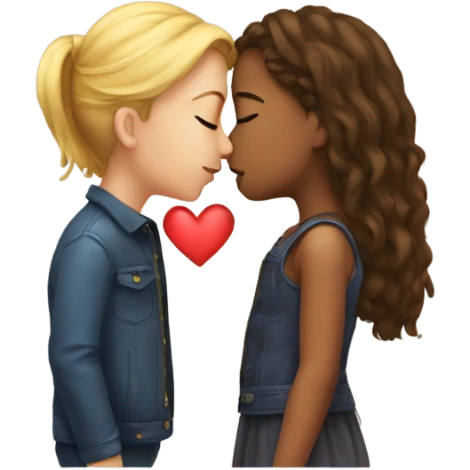 girls kissing emoji