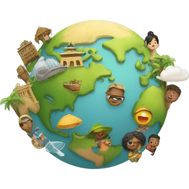 Around the world  emoji