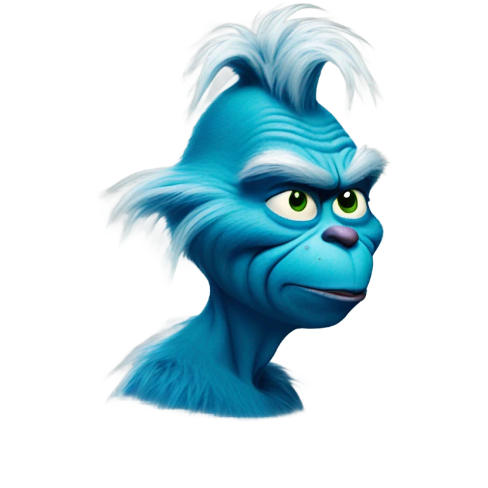 The grinch but he is blue emoji