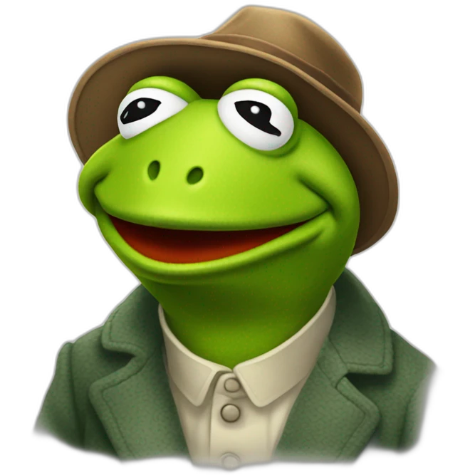 Kermit grenouille boit du thé emoji
