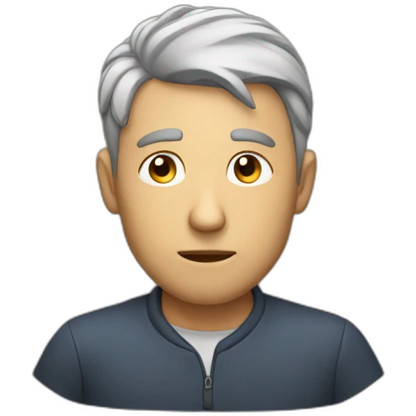 a man thinking emoji