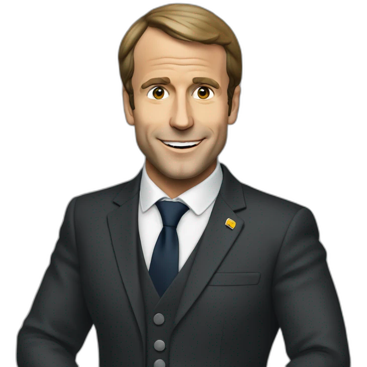 Macron boit une bière  emoji