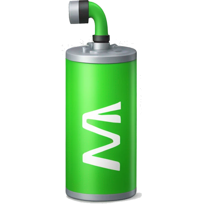 create green battery recharge emoji with the word "RE.MO" emoji