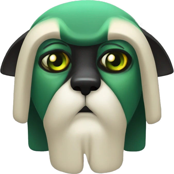 Sphinx black wich green eyes  emoji