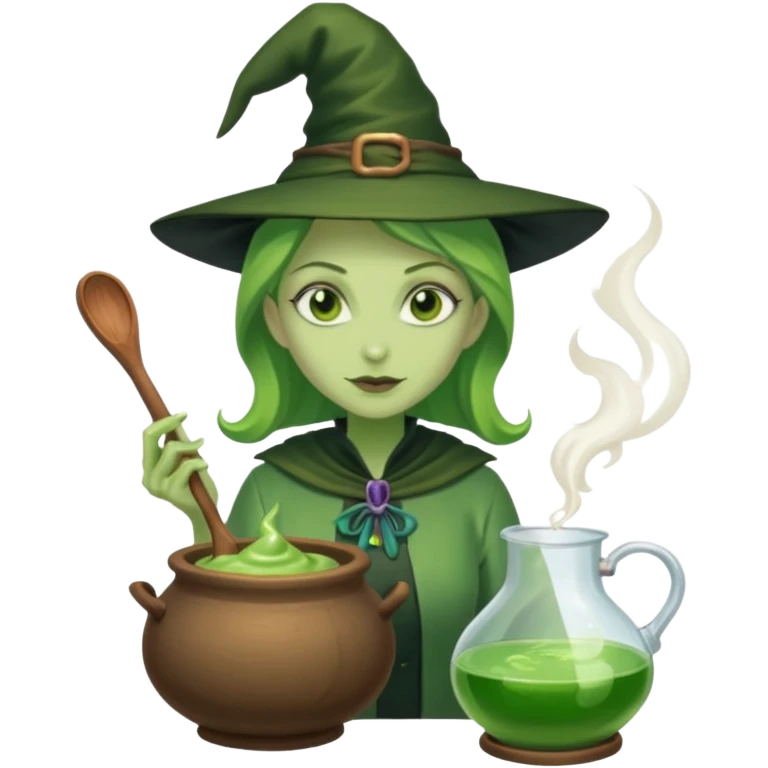 green witch cooking potion emoji