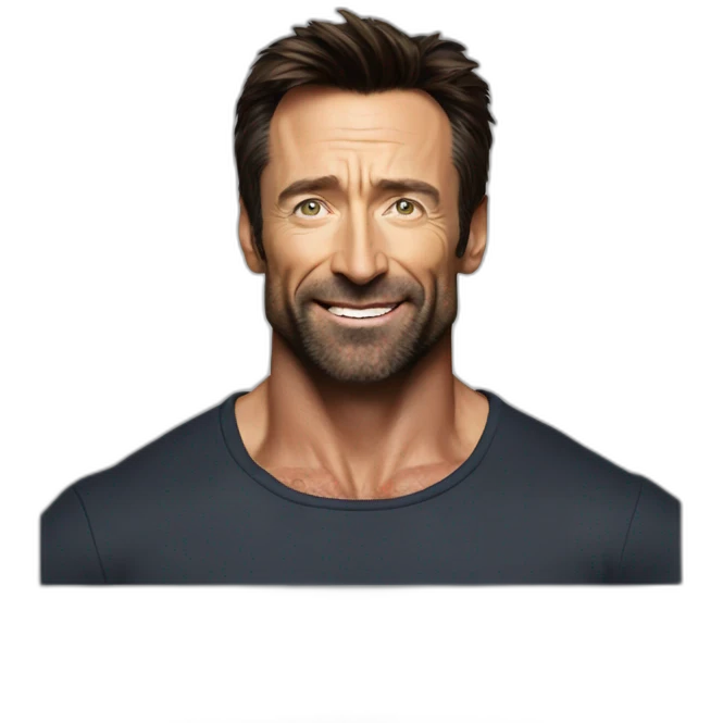Hugh Jackman t-shirt emoji