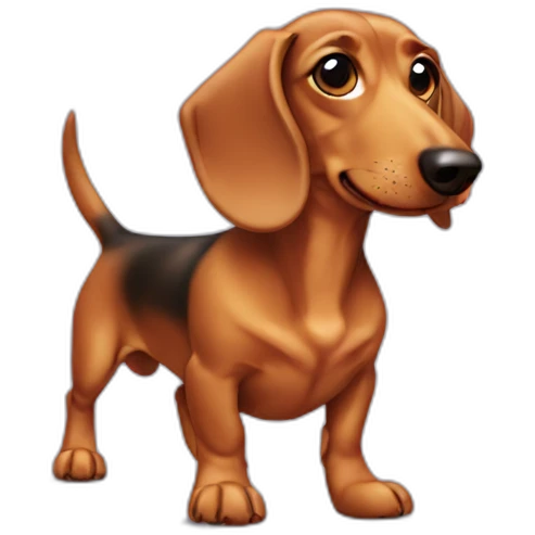 Tan dachshund emoji