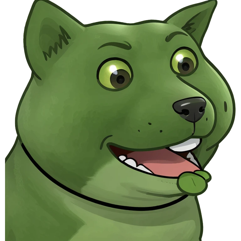 Doge face with funny expression meme emoji iPhone style emoji