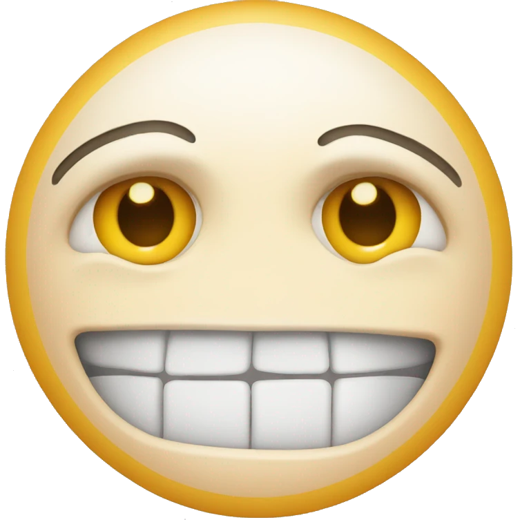 Mouth shocked  with smile lines and shocked eyed  emoji