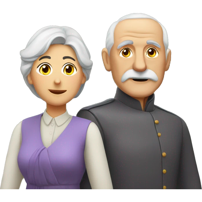 Grandmother and Grandfather monument in the mountains of Artsakh emoji