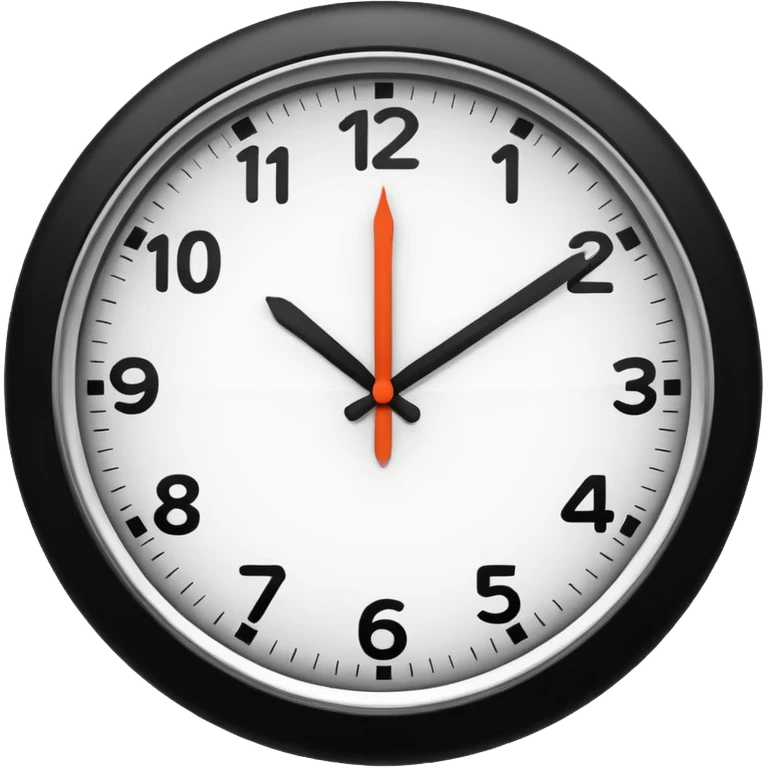 clock back and white filled emoji
