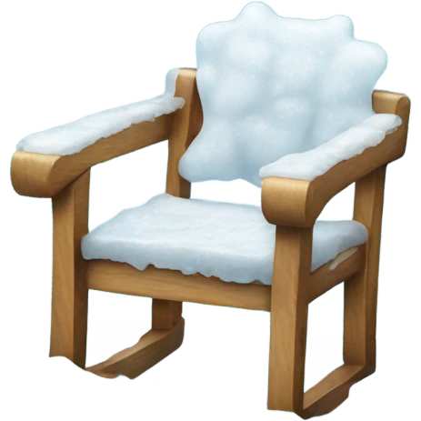 Chair made out of ice emoji