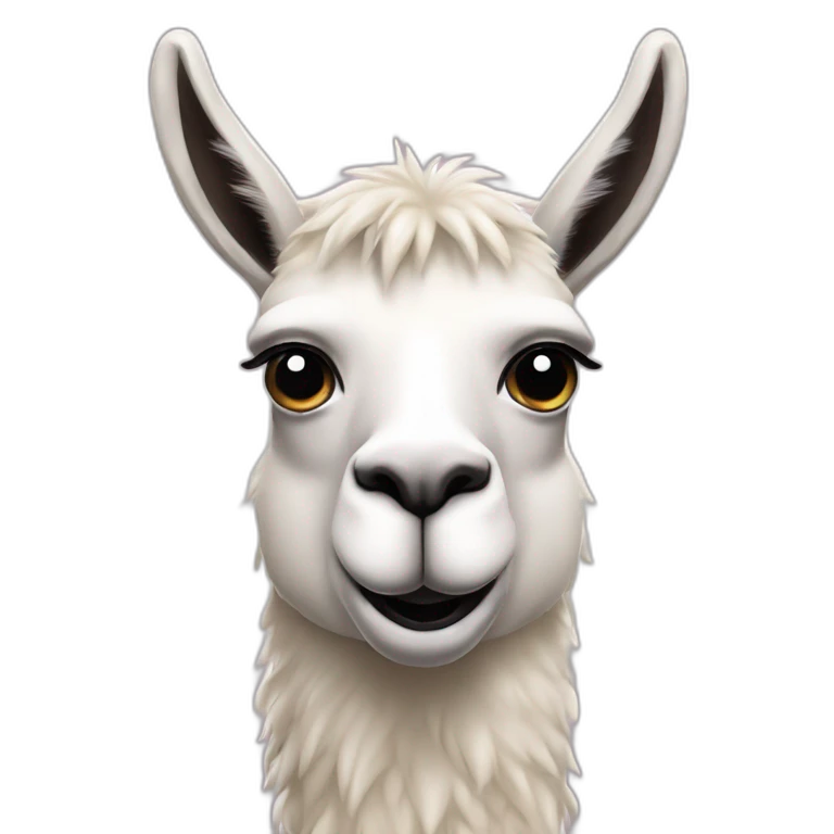 Una llama con una cremallera en la boca  emoji