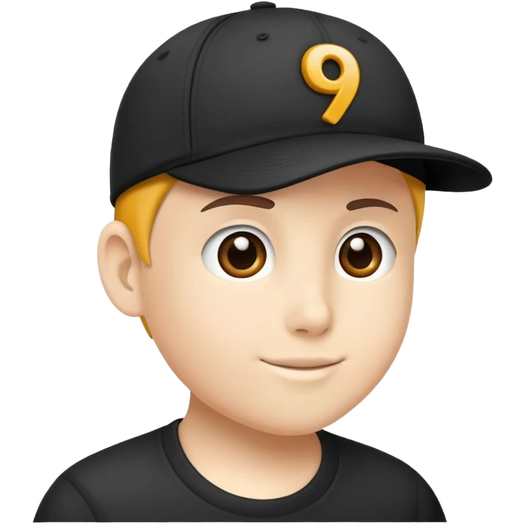 black cap with number “9” on it emoji