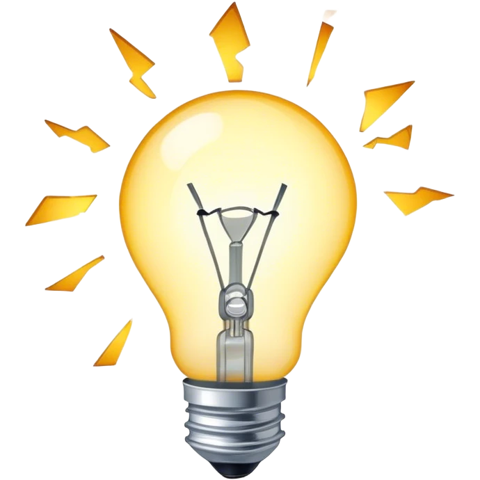 Broken bulb  emoji