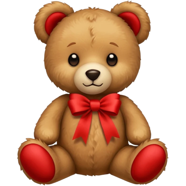 teddy bear with red ribbon emoji