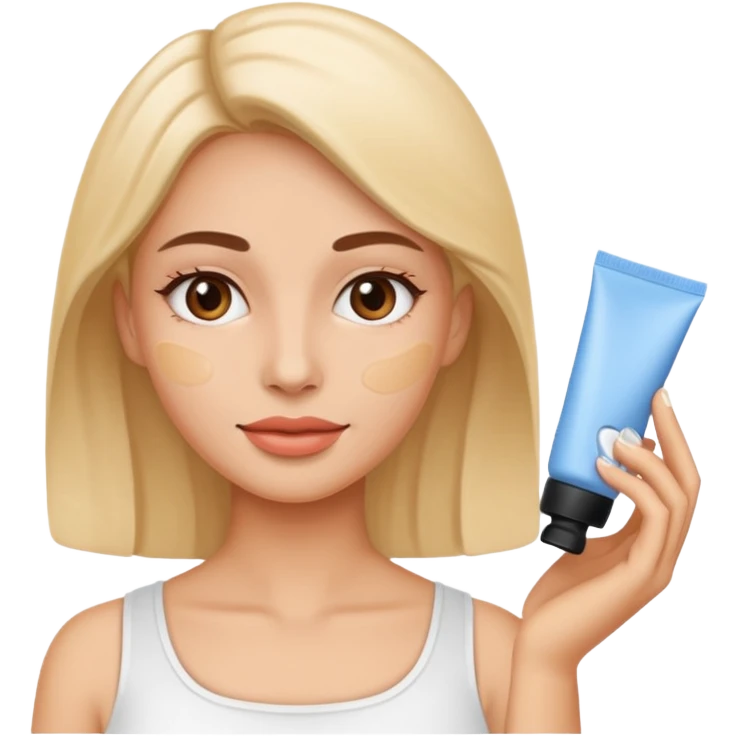 Une femme qui s’est prise une faciale emoji